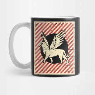 Retro Vintage Fantasy Griffin Poster Mug